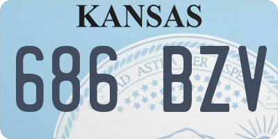 KS license plate 686BZV
