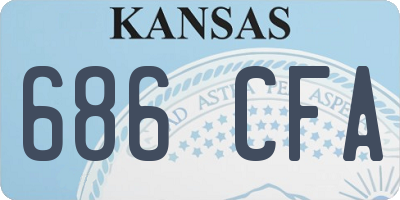 KS license plate 686CFA