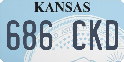 KS license plate 686CKD
