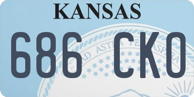 KS license plate 686CKO