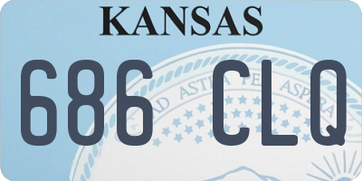 KS license plate 686CLQ
