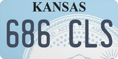 KS license plate 686CLS