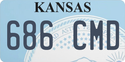KS license plate 686CMD
