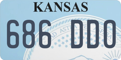 KS license plate 686DDO