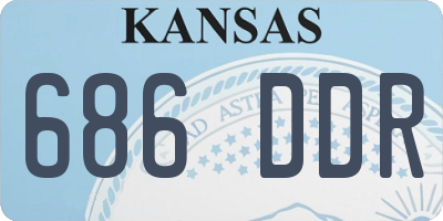 KS license plate 686DDR