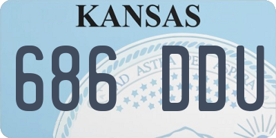 KS license plate 686DDU