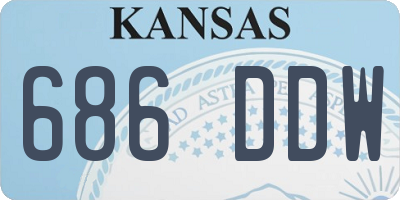 KS license plate 686DDW