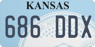 KS license plate 686DDX