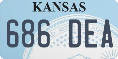 KS license plate 686DEA