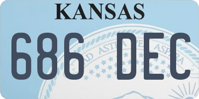 KS license plate 686DEC