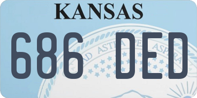 KS license plate 686DED