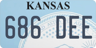 KS license plate 686DEE