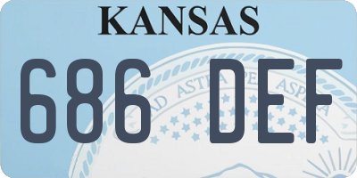 KS license plate 686DEF