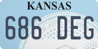 KS license plate 686DEG