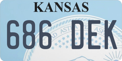 KS license plate 686DEK