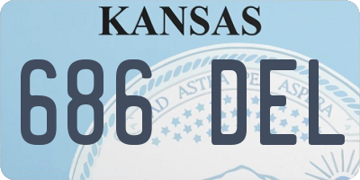 KS license plate 686DEL