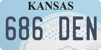 KS license plate 686DEN