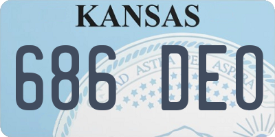 KS license plate 686DEO