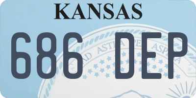 KS license plate 686DEP