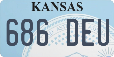 KS license plate 686DEU
