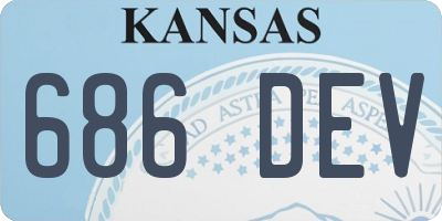 KS license plate 686DEV