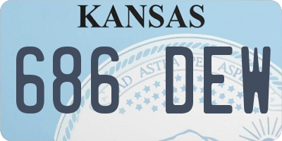 KS license plate 686DEW