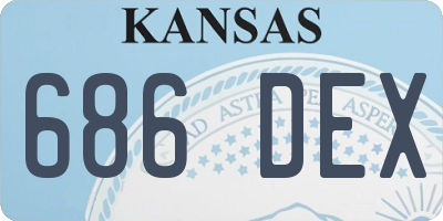 KS license plate 686DEX