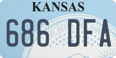 KS license plate 686DFA