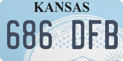 KS license plate 686DFB