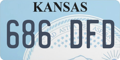 KS license plate 686DFD