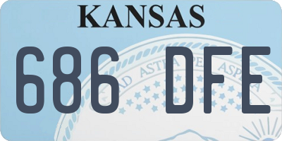 KS license plate 686DFE