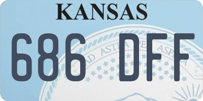 KS license plate 686DFF
