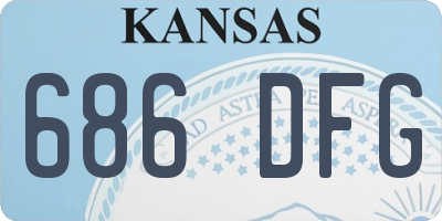 KS license plate 686DFG