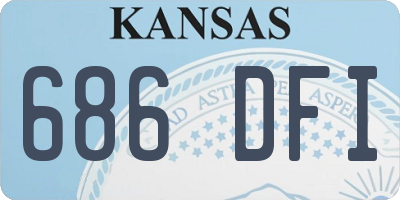 KS license plate 686DFI