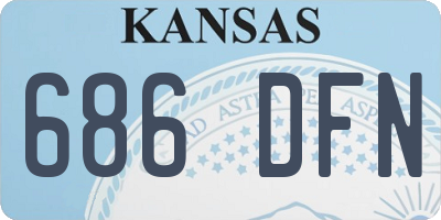 KS license plate 686DFN