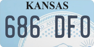 KS license plate 686DFO