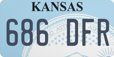 KS license plate 686DFR