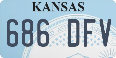 KS license plate 686DFV