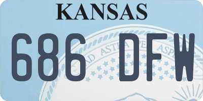 KS license plate 686DFW