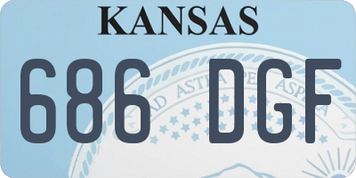 KS license plate 686DGF