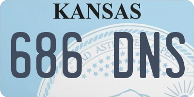 KS license plate 686DNS