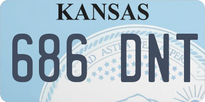 KS license plate 686DNT