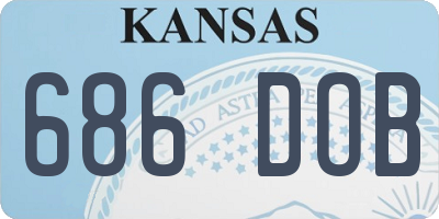 KS license plate 686DOB