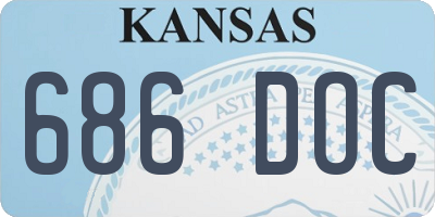 KS license plate 686DOC