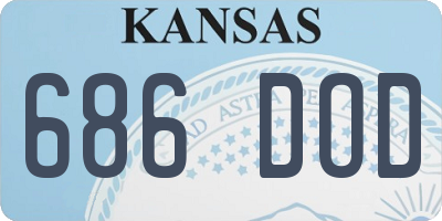 KS license plate 686DOD