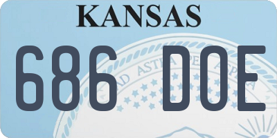 KS license plate 686DOE