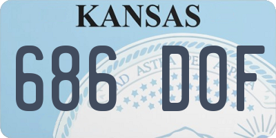 KS license plate 686DOF