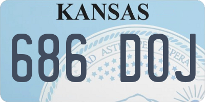 KS license plate 686DOJ