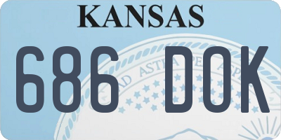 KS license plate 686DOK