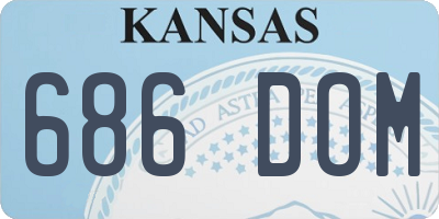 KS license plate 686DOM
